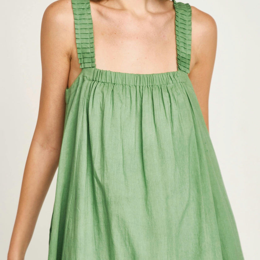 Monaco Dress in Mint Embroidered Deco (Starts Shipping April 10th)