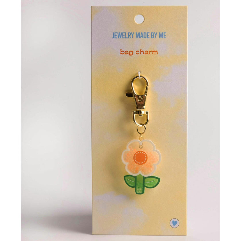 JMBM Kids Seed Bead Shaker Flower Bag Charm Clip