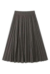 Waffle Textured Crinkle Pleated Skirt