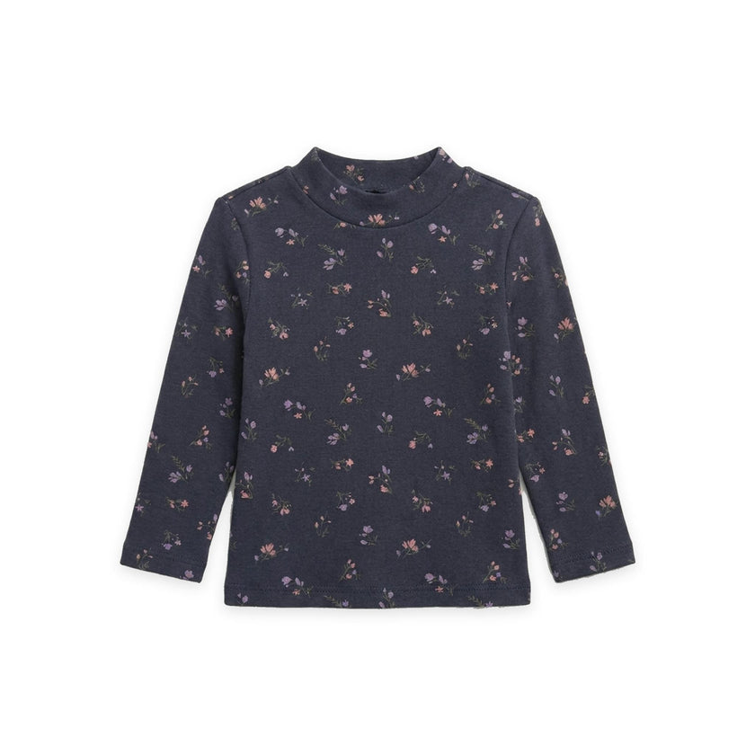 Distressed Mock Neck Top