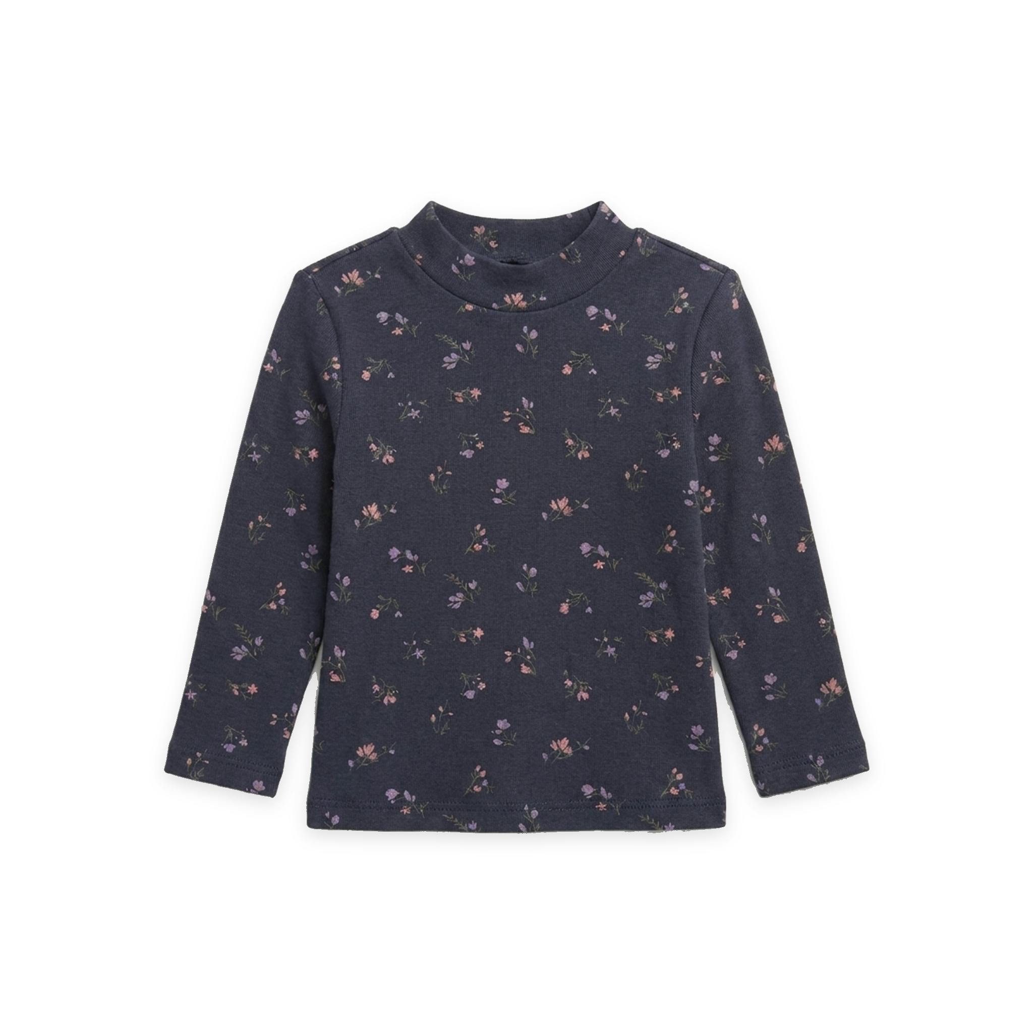 Distressed Mock Neck Top