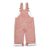 Maroon Check Seersucker Overalls
