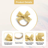Halo Luxe Mae Lattice Lace Baby Headband - Lemon