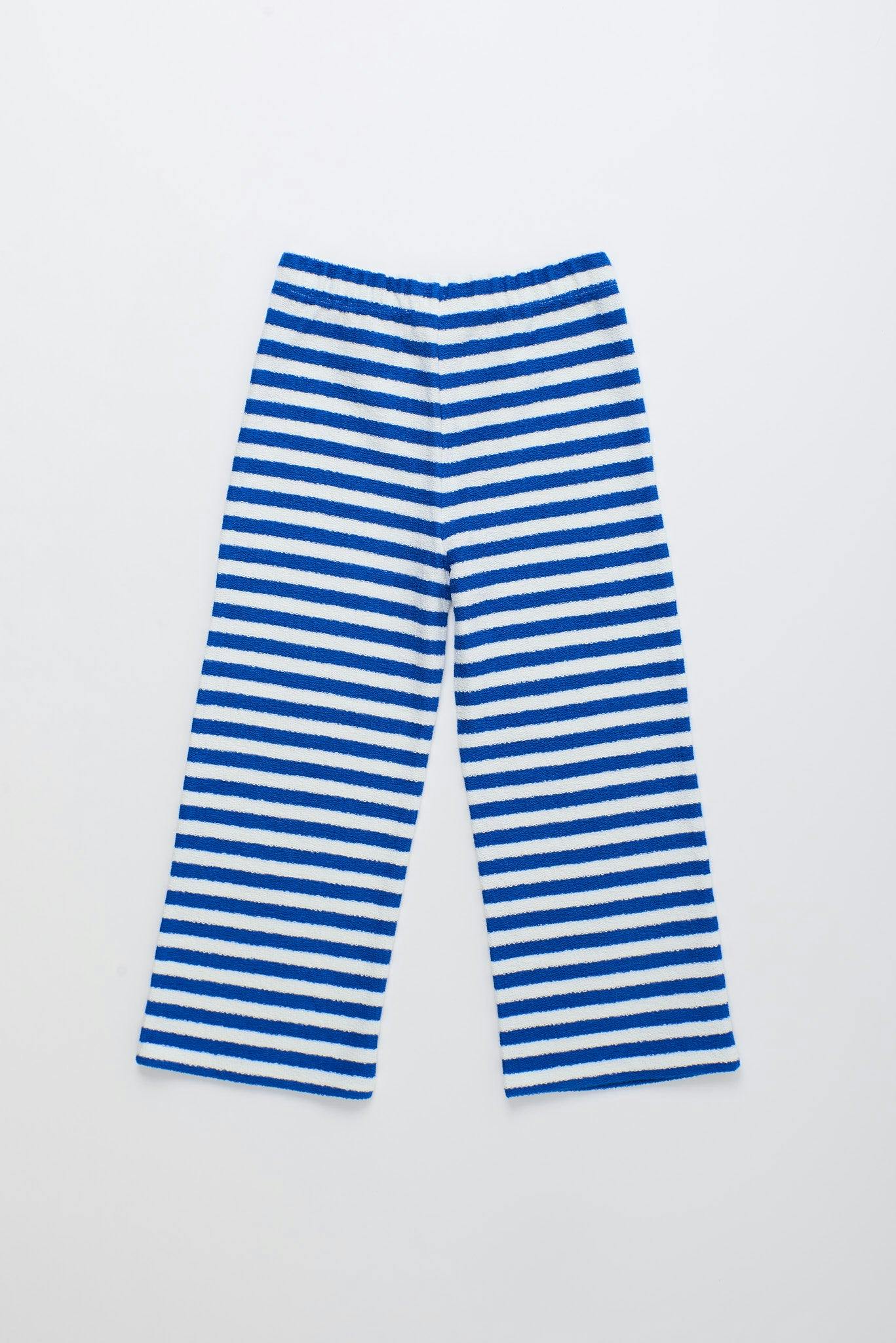 BARCOS STRIPED SWEATPANTS BLUE & WHITE