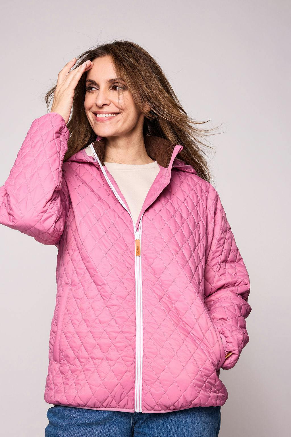 Women's Rose Pink Quilted Puffer Jacket