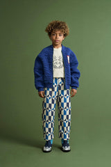 POSTCARD QUILTED BOMBER BLUE