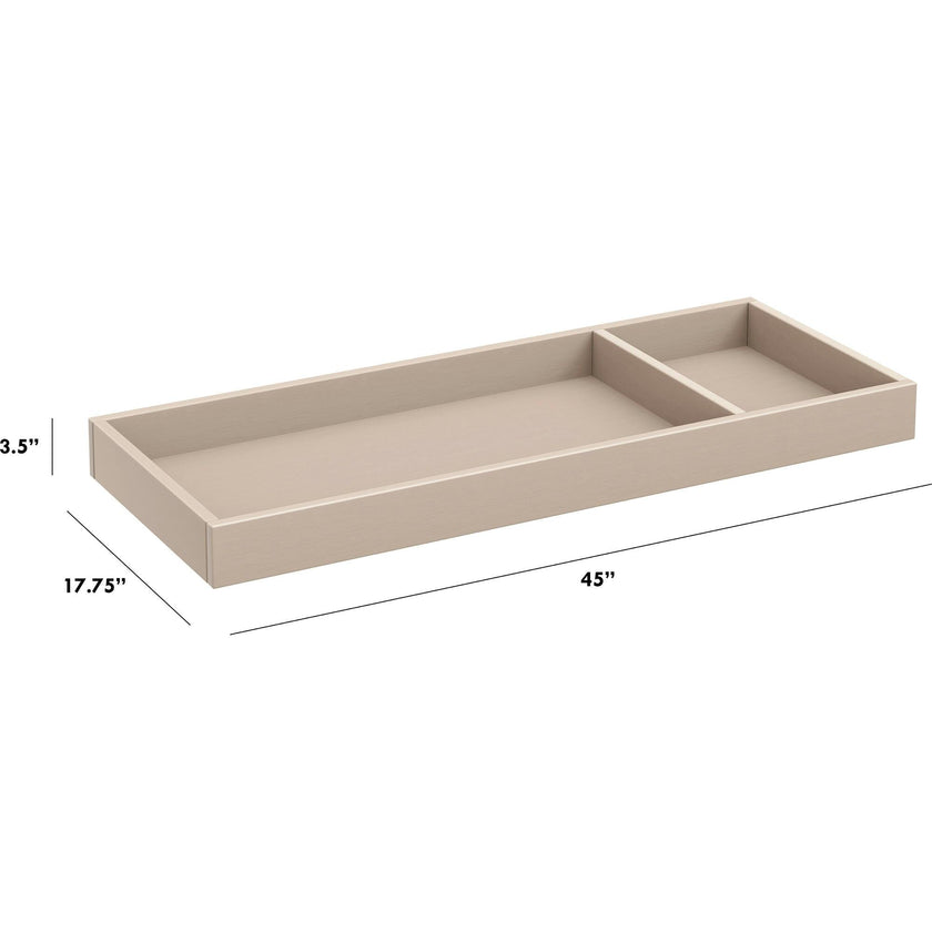 Universal Wide Removable Changing Tray in Washed Pine