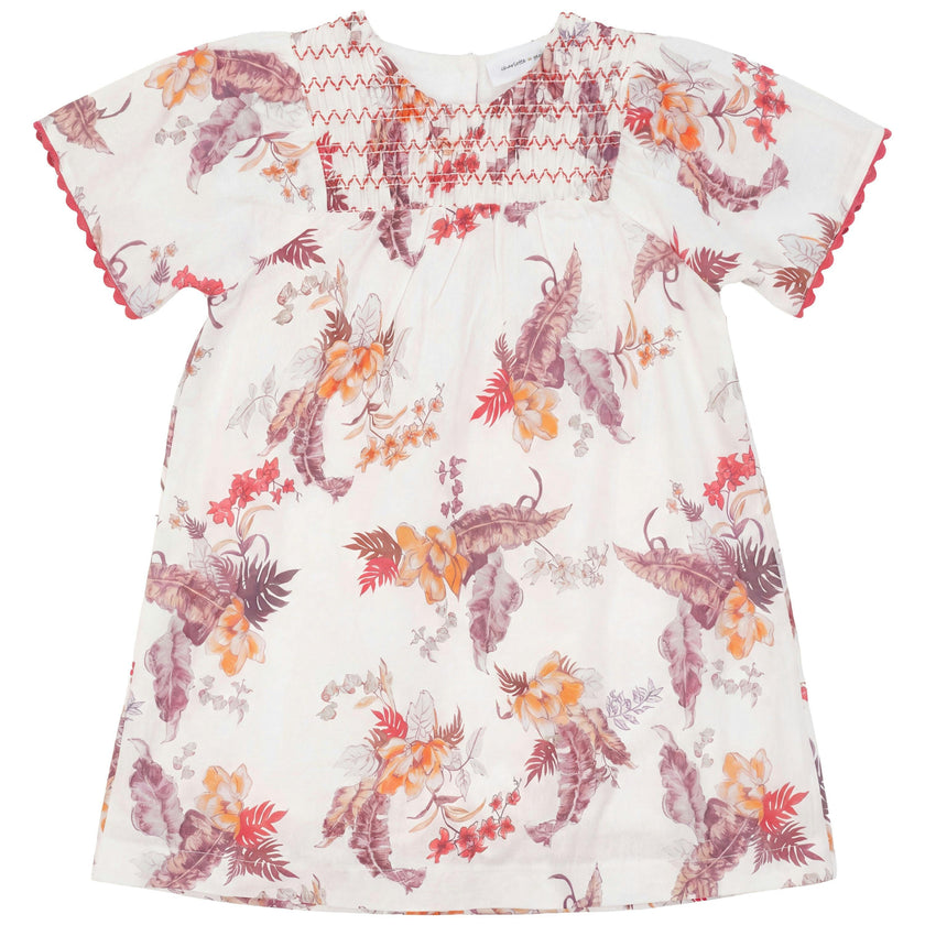 Floral Print Smocked Dress