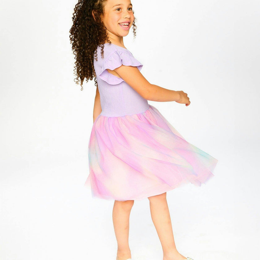 Bi-Material Mesh Dress