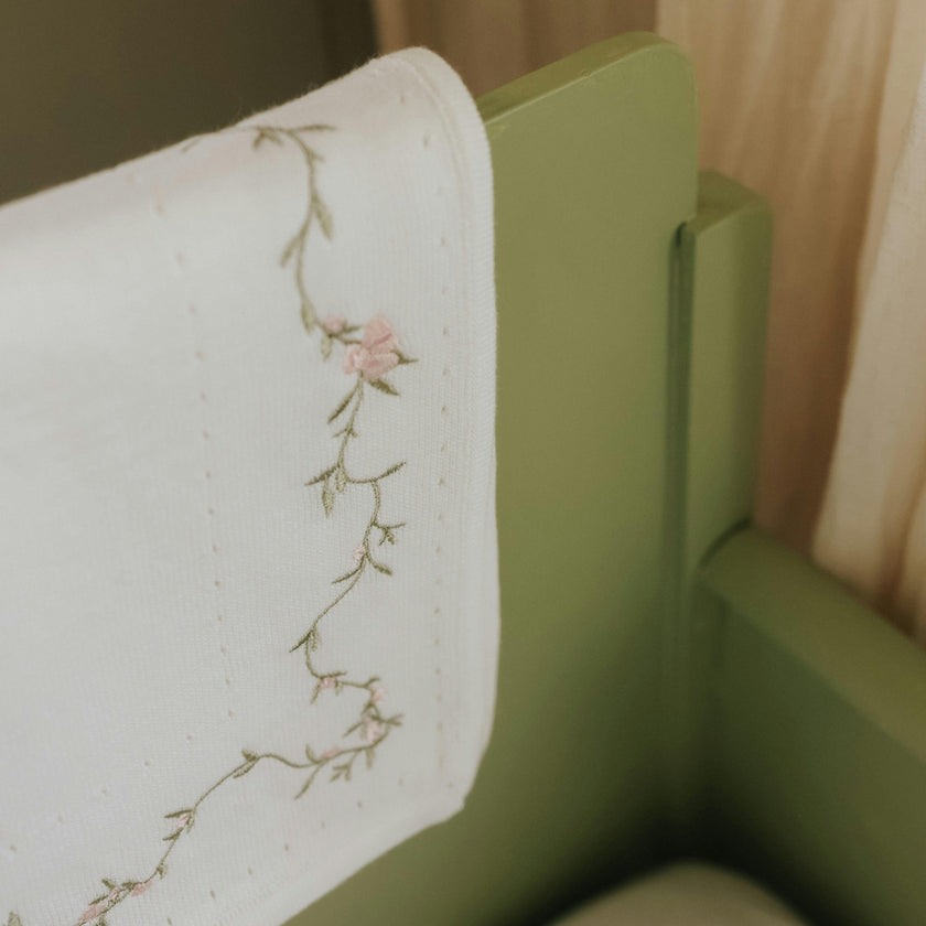Rosette Knit Blanket