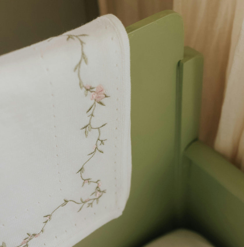 Rosette Knit Blanket