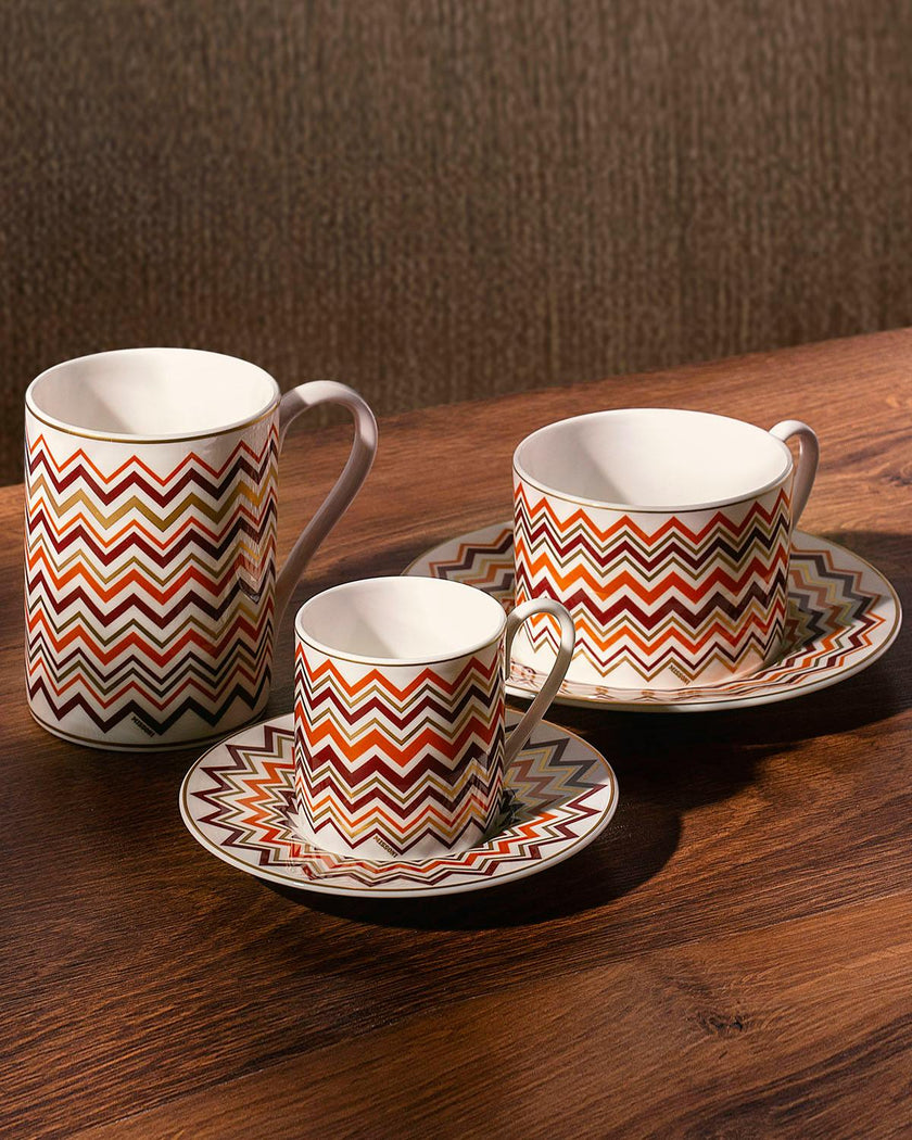 Coffee Cup & Saucer Iconic Set of 2 In Luxury Box Diam. 2.3"