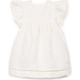 Flutter Sleeve Linen Dress