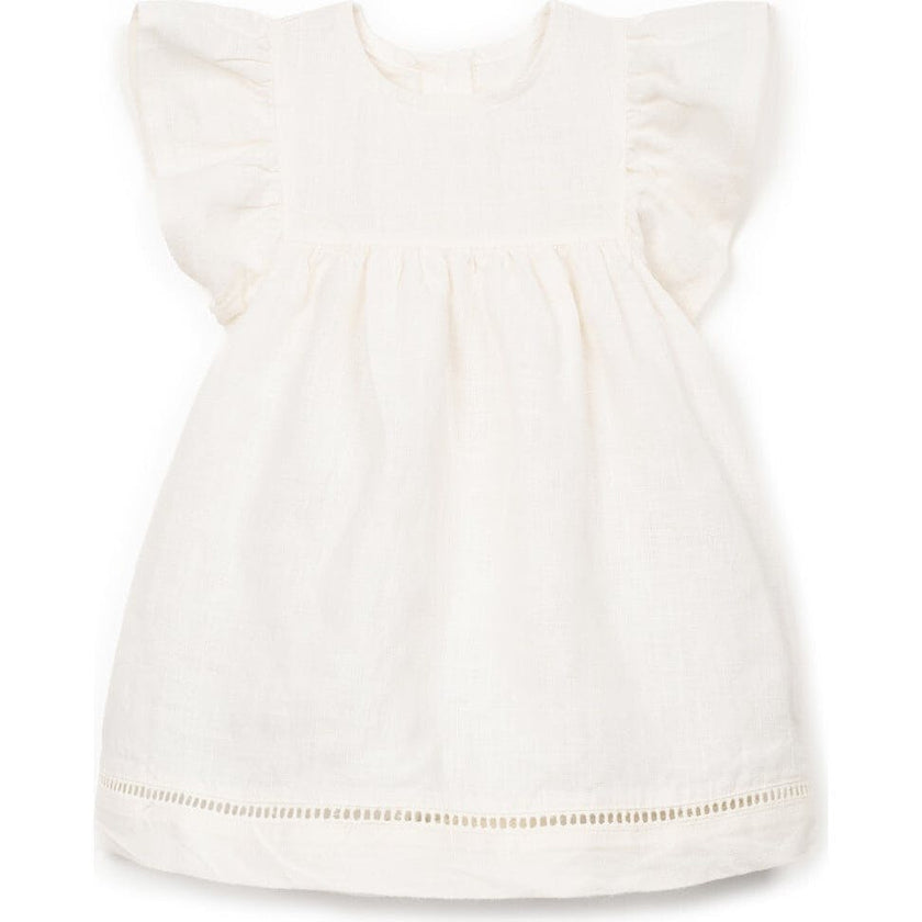 Flutter Sleeve Linen Dress
