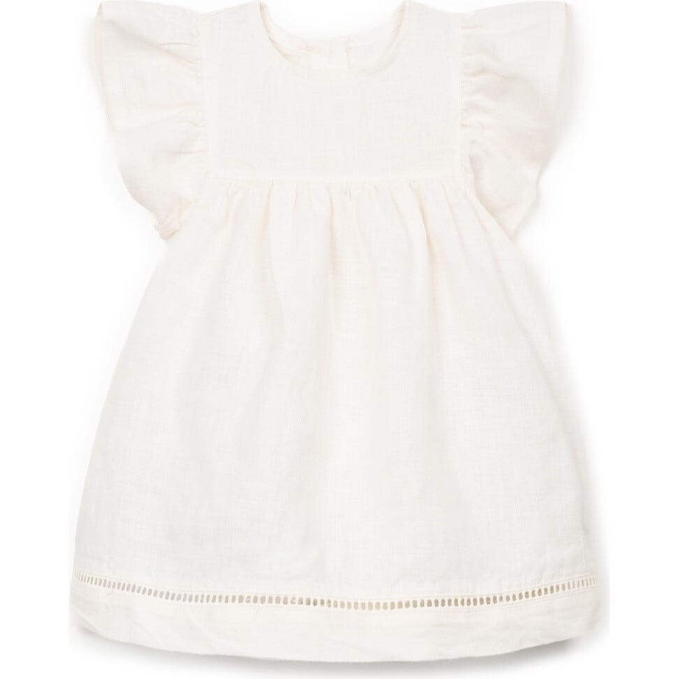 Flutter Sleeve Linen Dress
