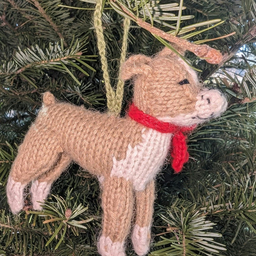 Chihuahua Dog Hand Knit Christmas Ornament Arcadia Home