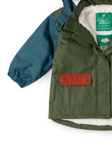 Chive Green Recycled Waterproof Winter Coat, Green