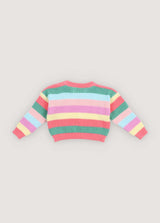 Canela Baby Jumper Flamingo Pink Multicolor Stripes