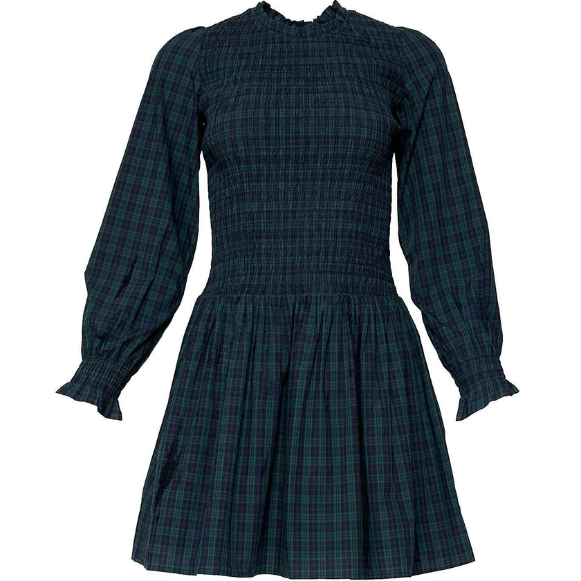 Finley Dress in Twilight Pine Plaid