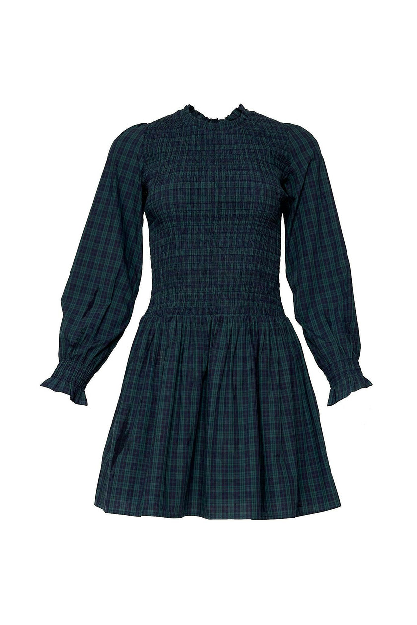 Finley Dress in Twilight Pine Plaid