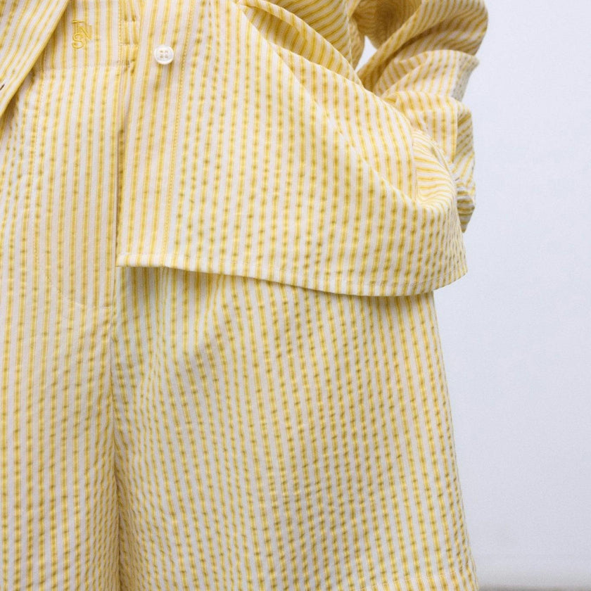 Alheli Woman Short Mimosa Yellow Stripes