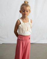 Beige Ruffled Top