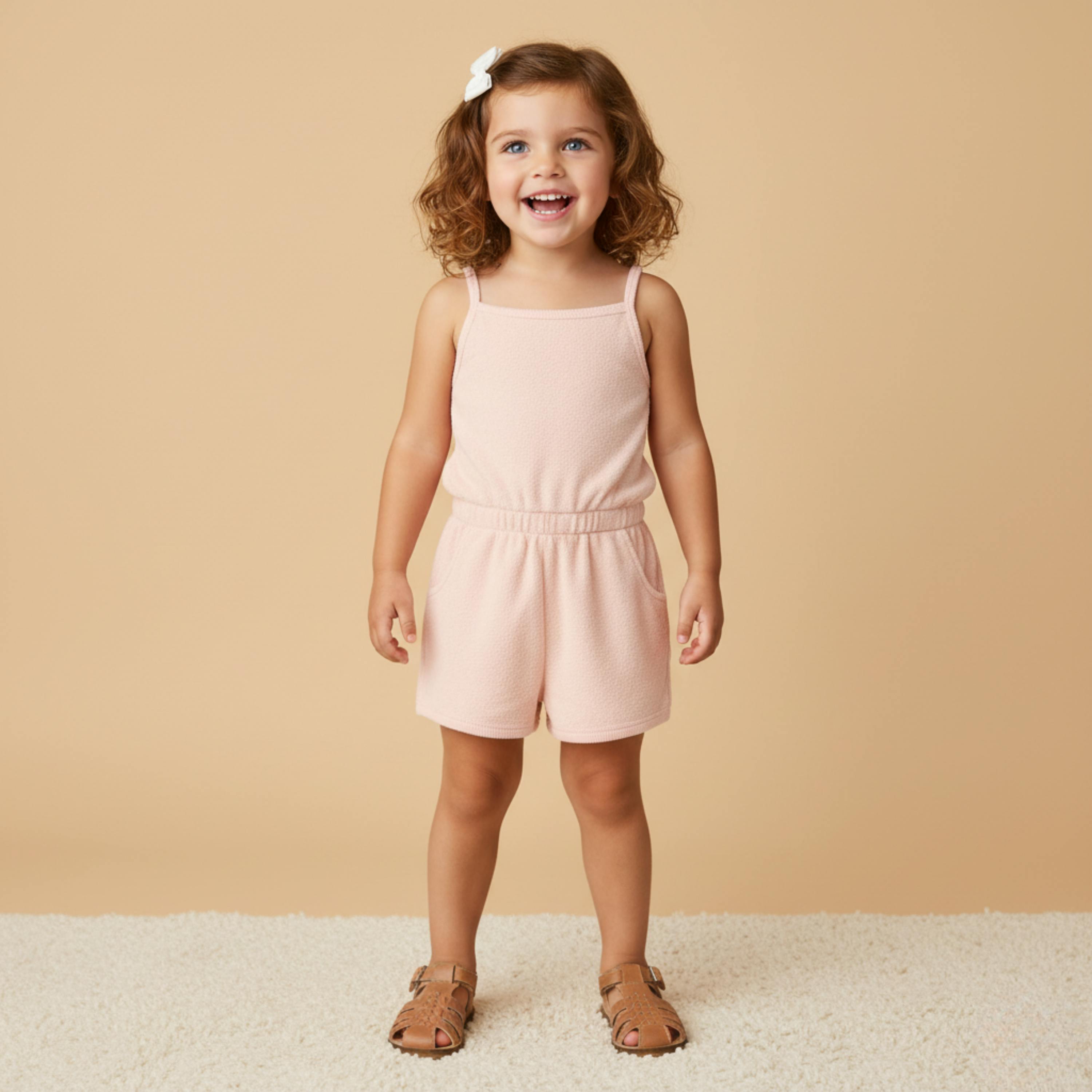 Organic Tank Romper - Blush
