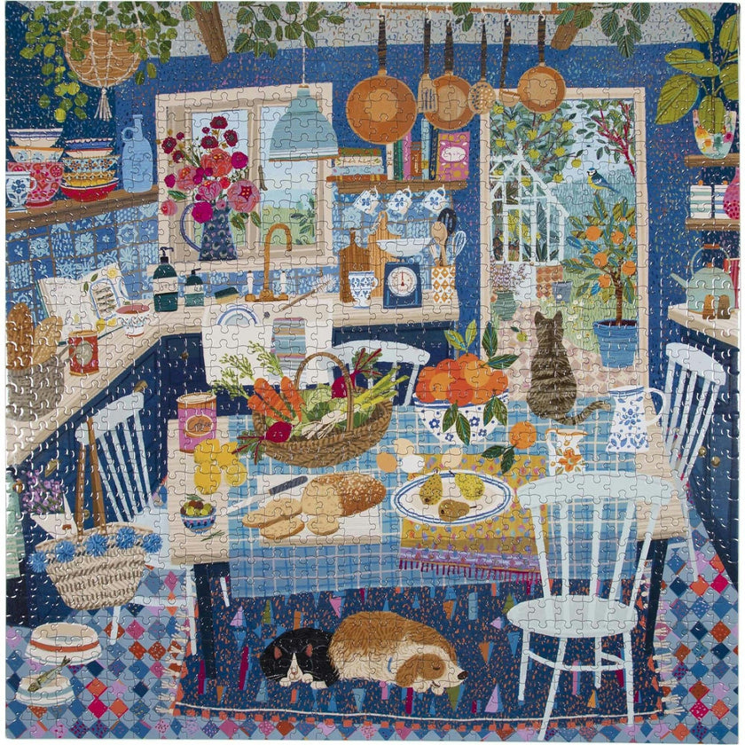 Piece and Love Blue Kitchen 1000 Piece Jigsaw Puzzle