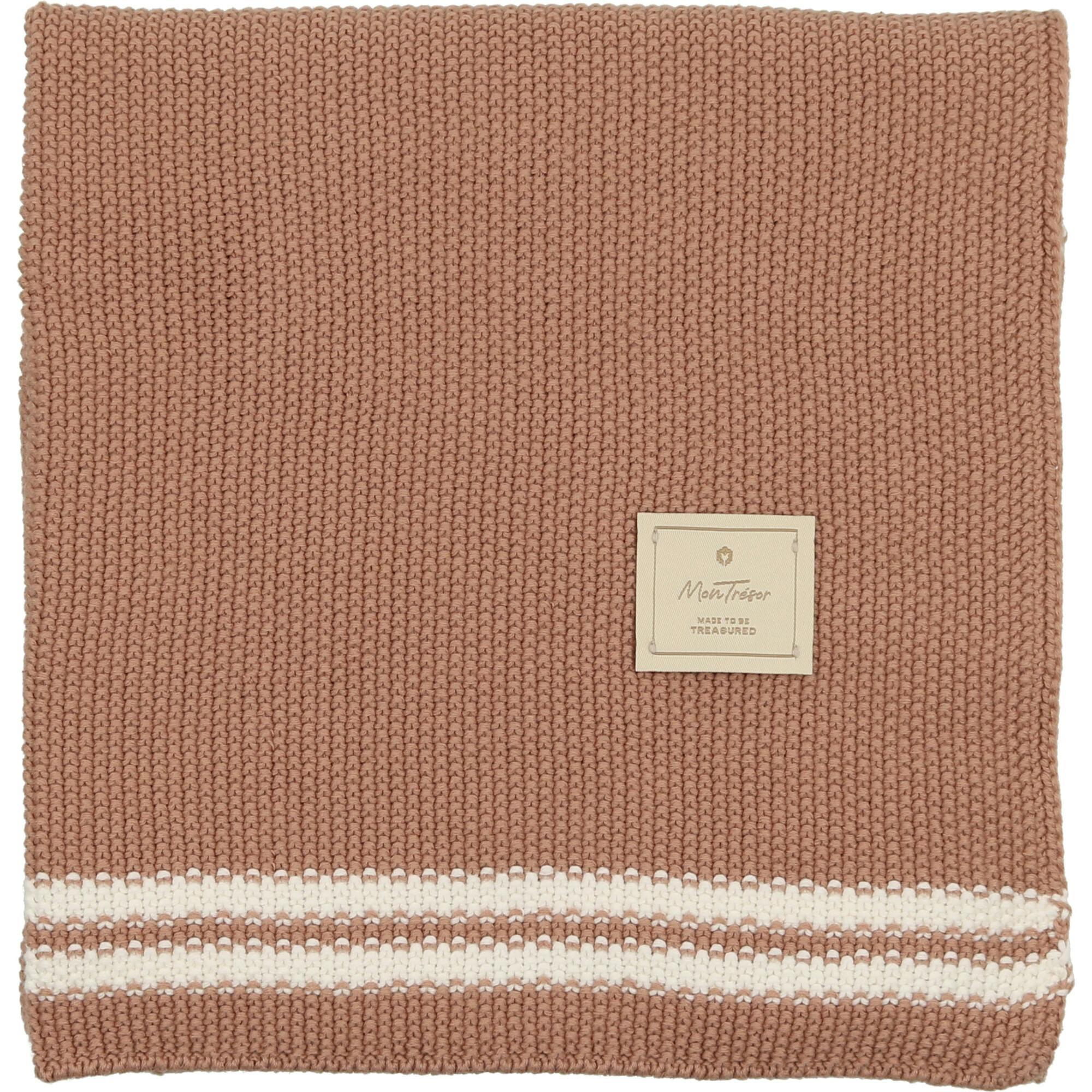 Duo Stripe Chunky-Knit Blanket
