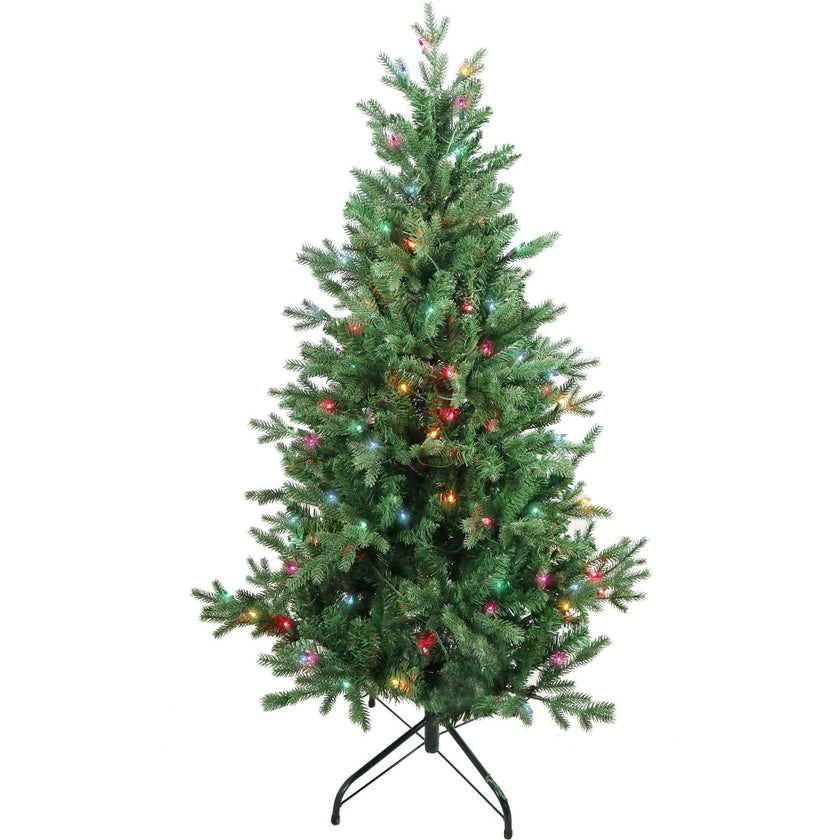 4.5-Foot Pre-Lit Multi-Color Incandescent Jackson Pine Tree