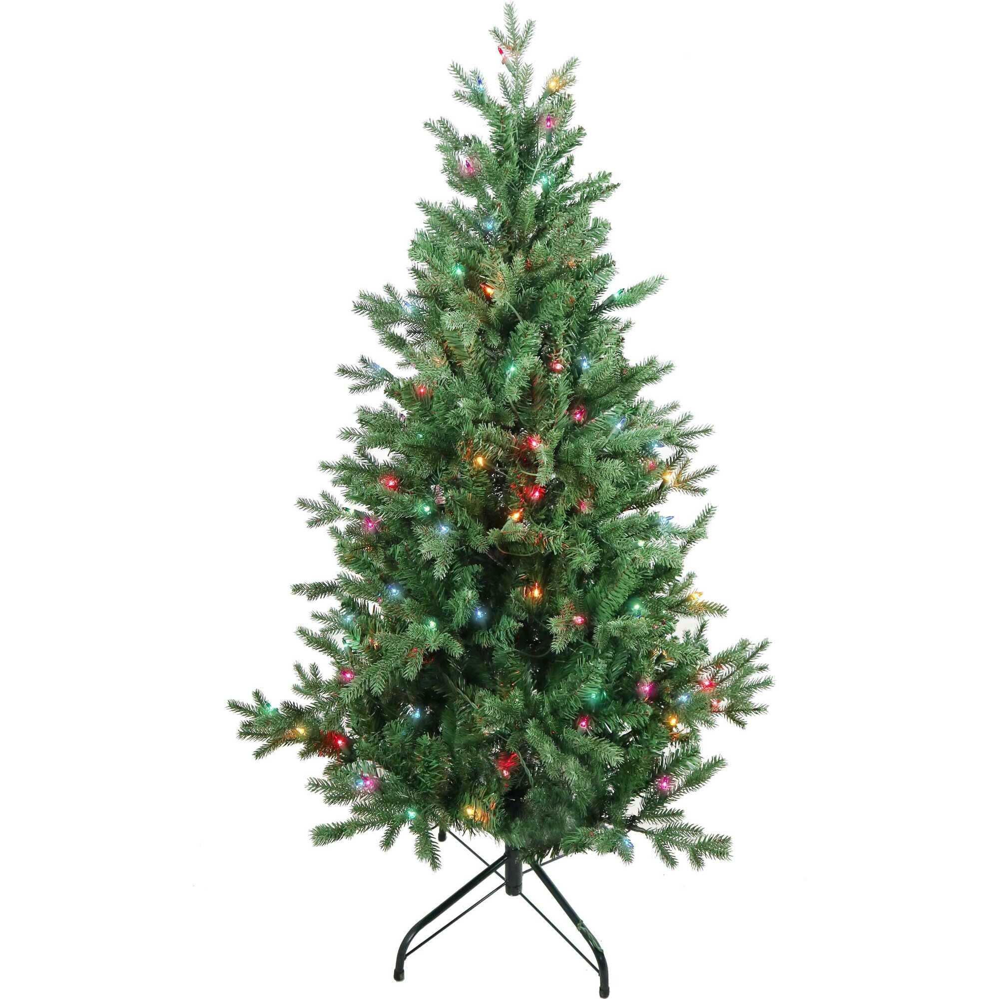 4.5-Foot Pre-Lit Multi-Color Incandescent Jackson Pine Tree