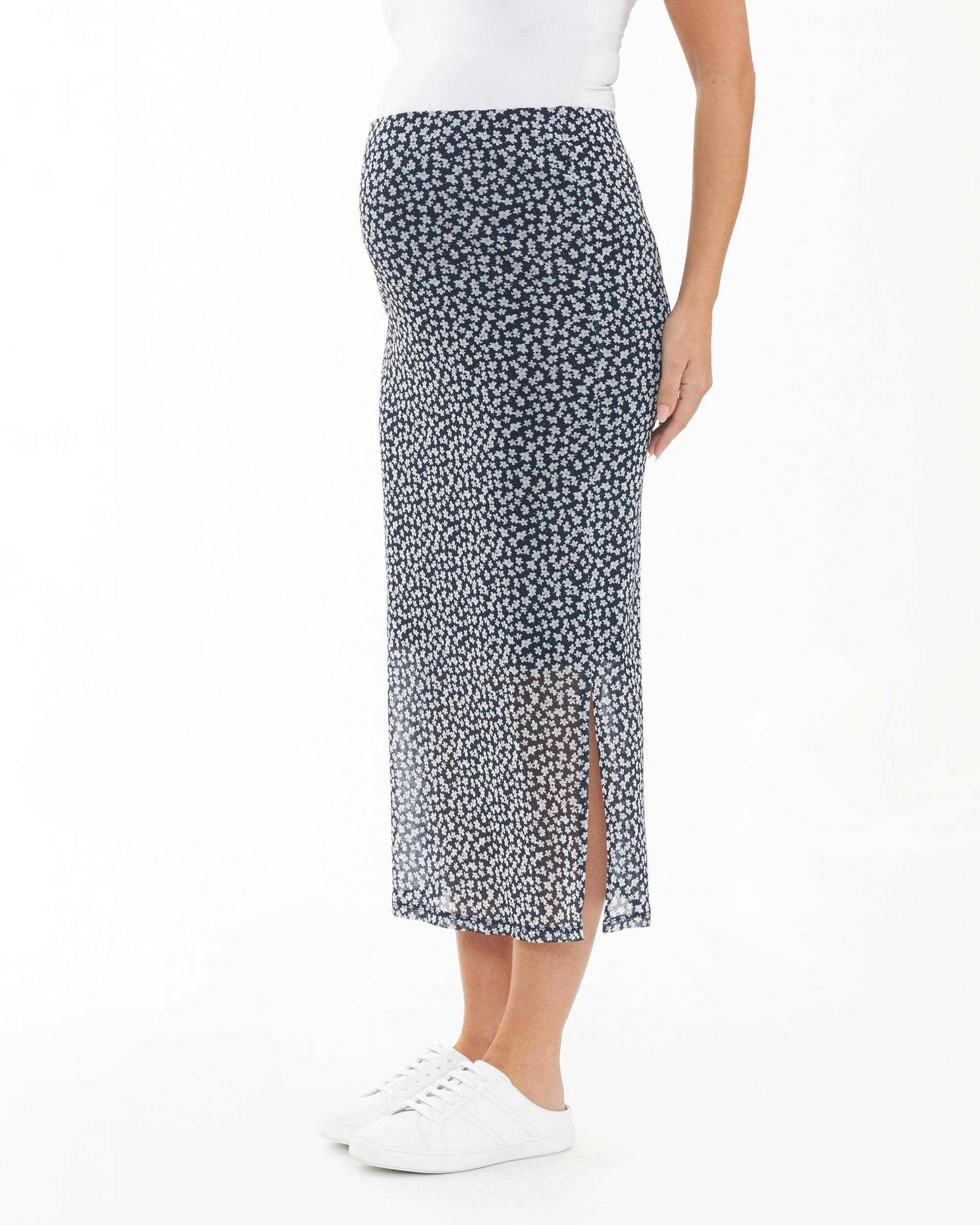 Kara Mesh Skirt  Navy