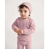 Baby Girls Fuzzy Crew Neck Long Sleeve Top
