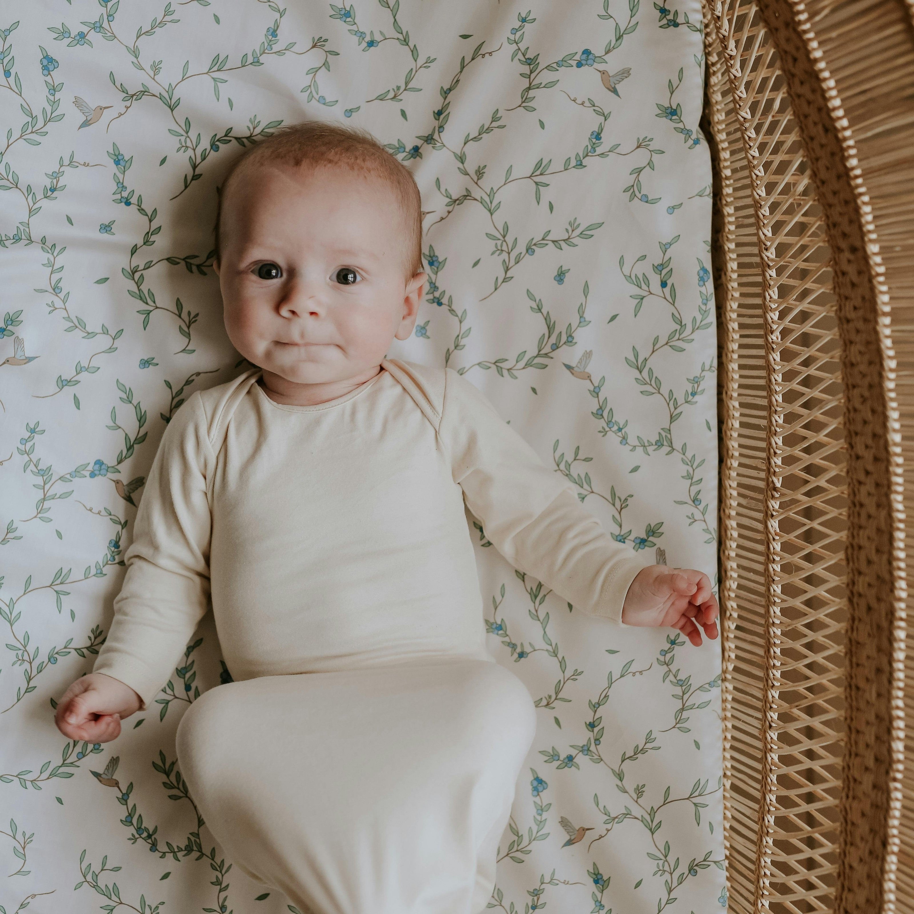 Secret Garden Print Crib Sheet