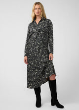 Tie Front Maternity Maxi Shirt Dress