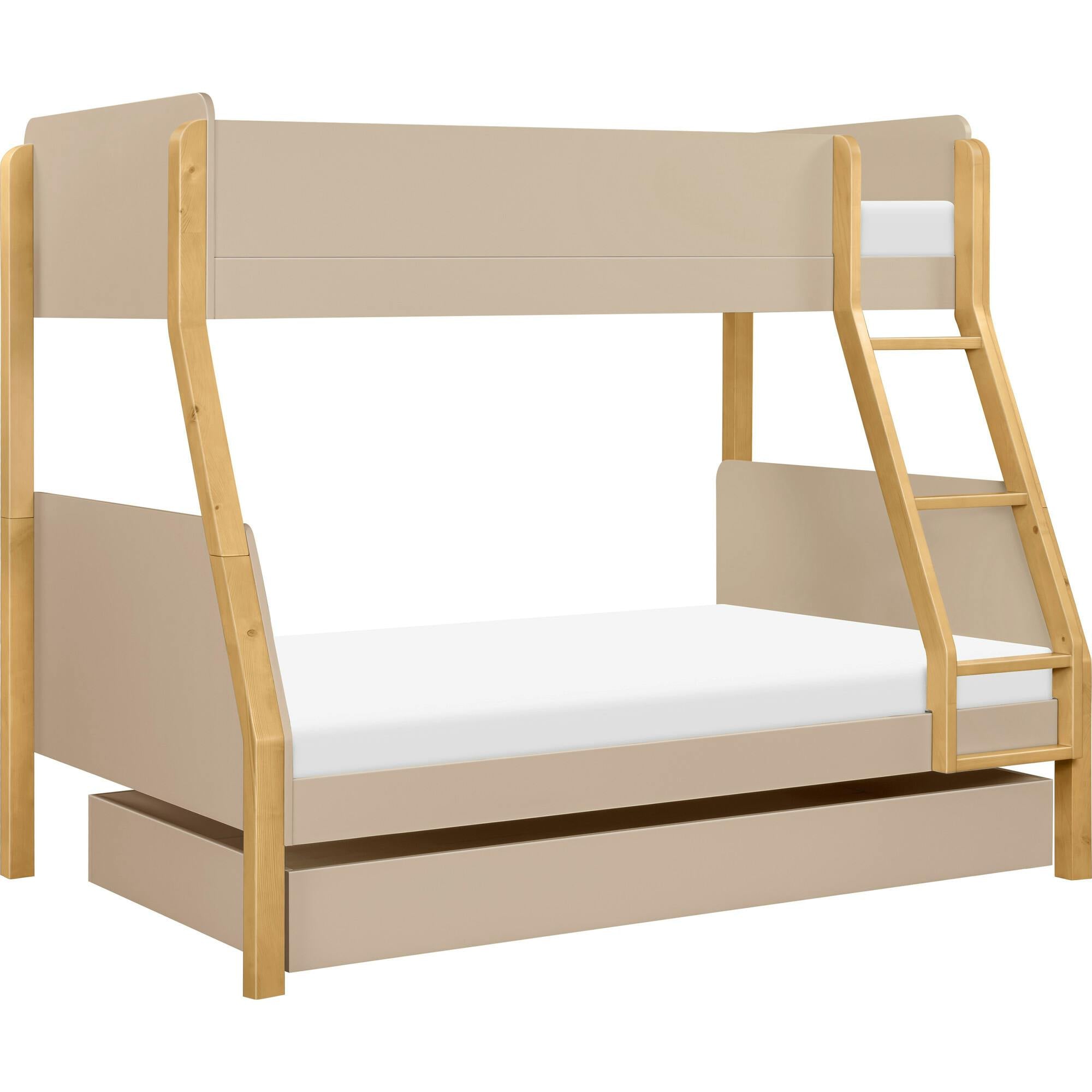 TipToe Twin-Over-Full Bunk Bed In Taupe And