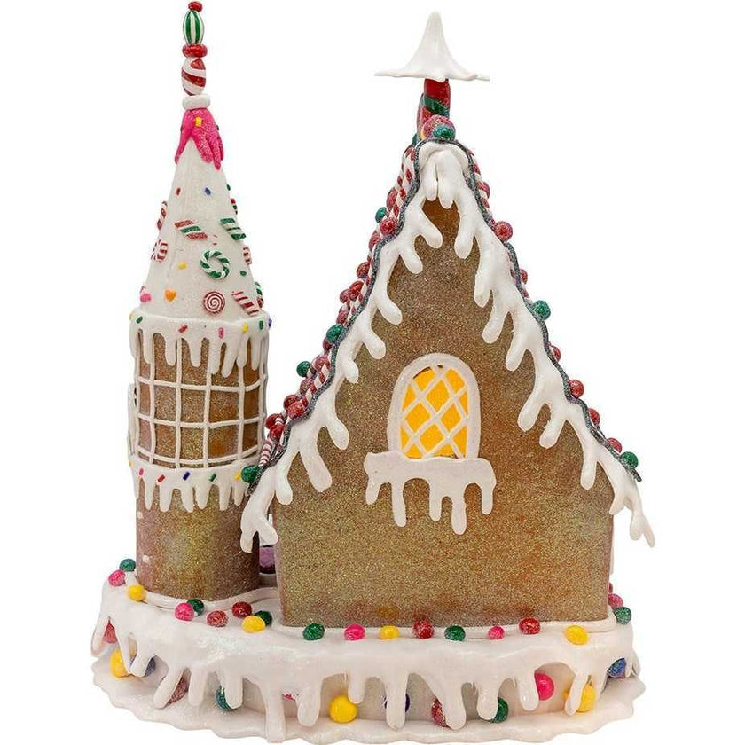 13-Inch Claydough Gingerbread Inn with C7 Bulb