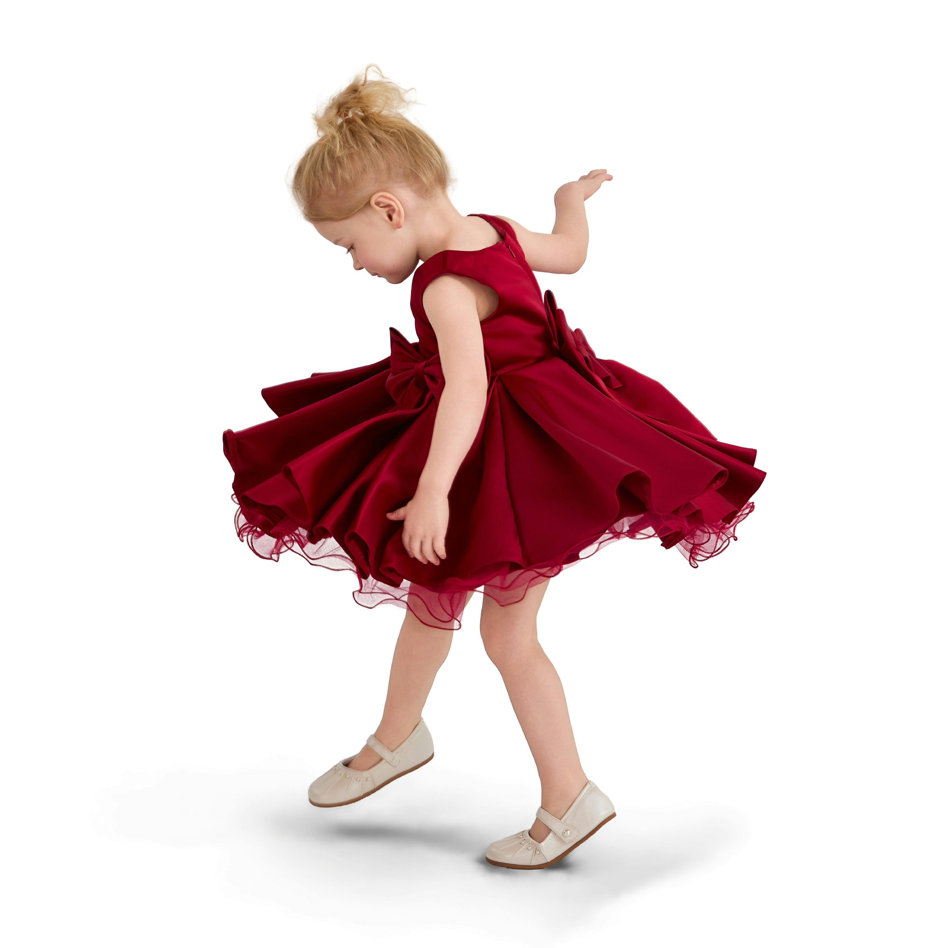 Burgundy Canyonelle Bow Waist Dress