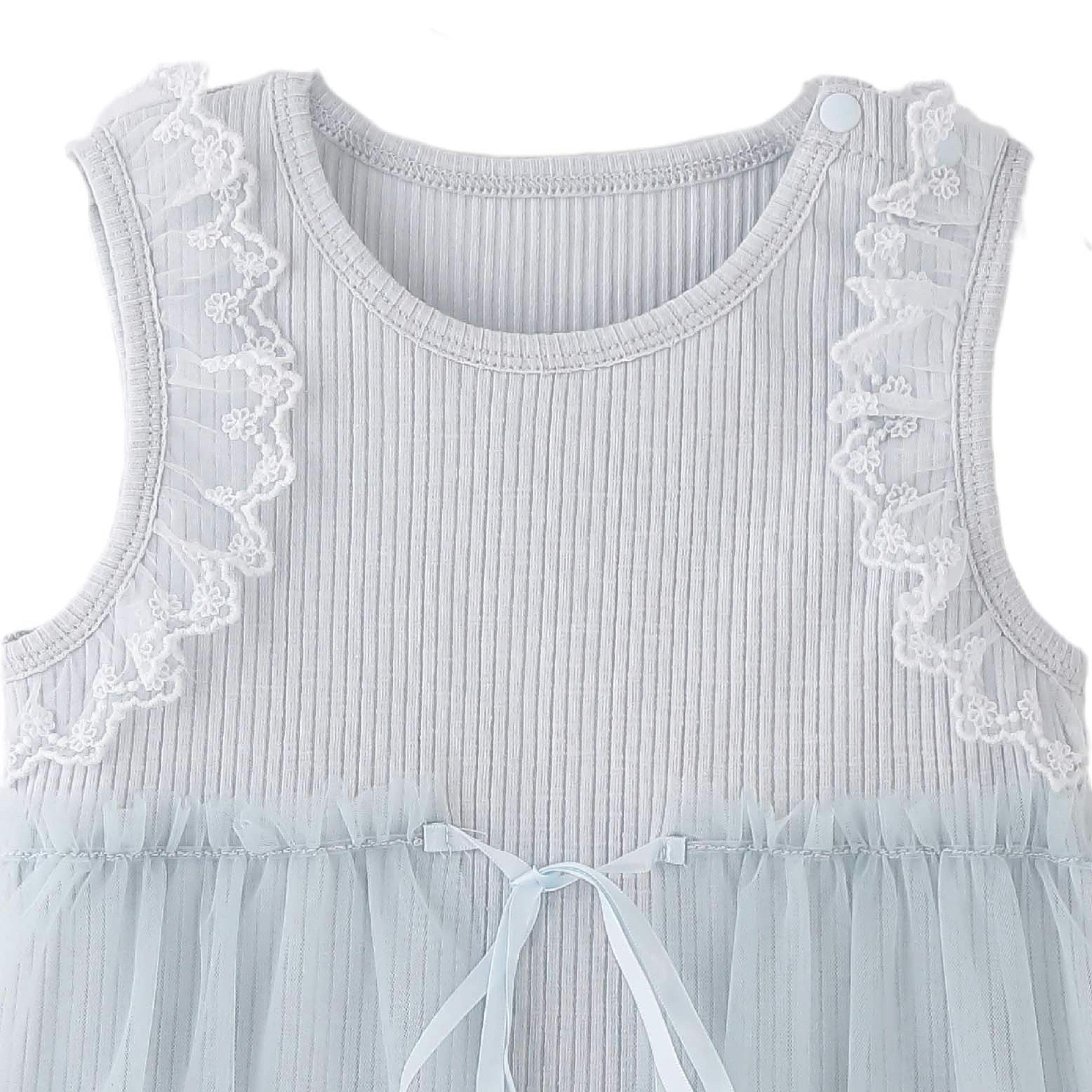 Blue Lace Tulle Dress