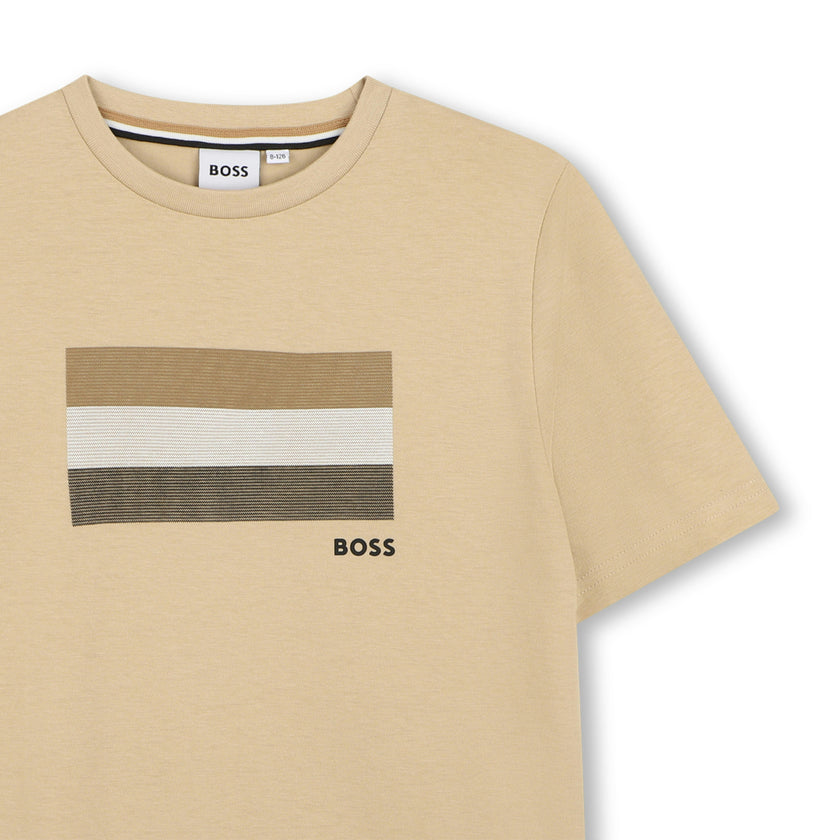 Beige Multi-Tone Graphic T-Shirt