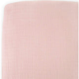 Cotton Muslin Crib Sheet - Light Pink