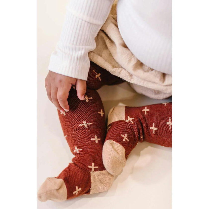 Addie Tights, Burgundy