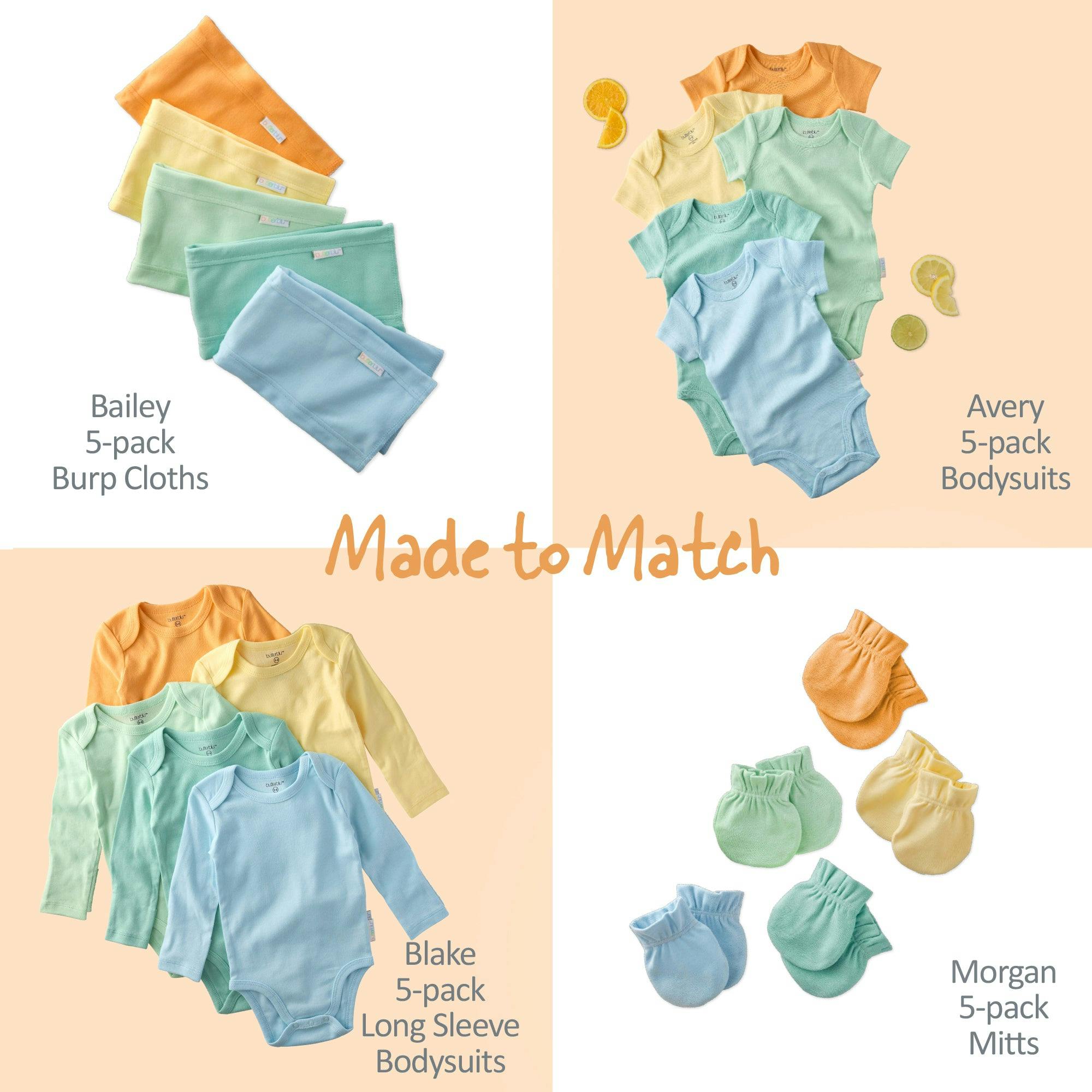 BAILEY 5-Pack BAILEY Burp Cloths