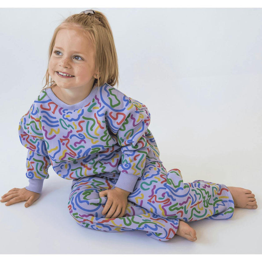 Riley Printed Long Sleeve Fleece Top
