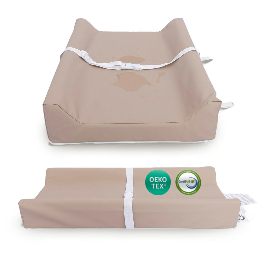 Waterproof Vegan Leather Contoured Baby Changing Pad