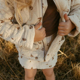 Organic Quilted Corduroy Zipper Jacket