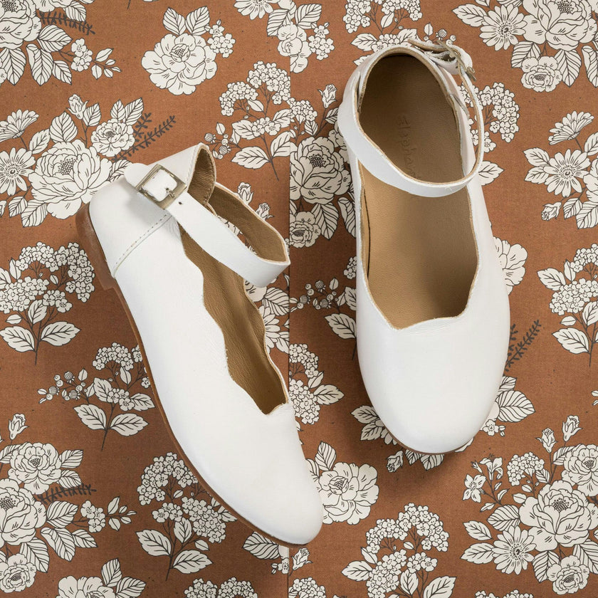 Ondina Ballet Flat | White Leather