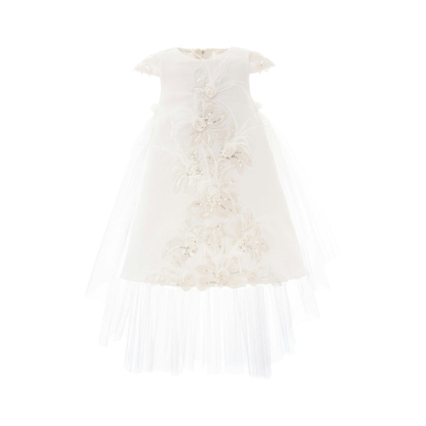 White Solana Floral Overlay Dress