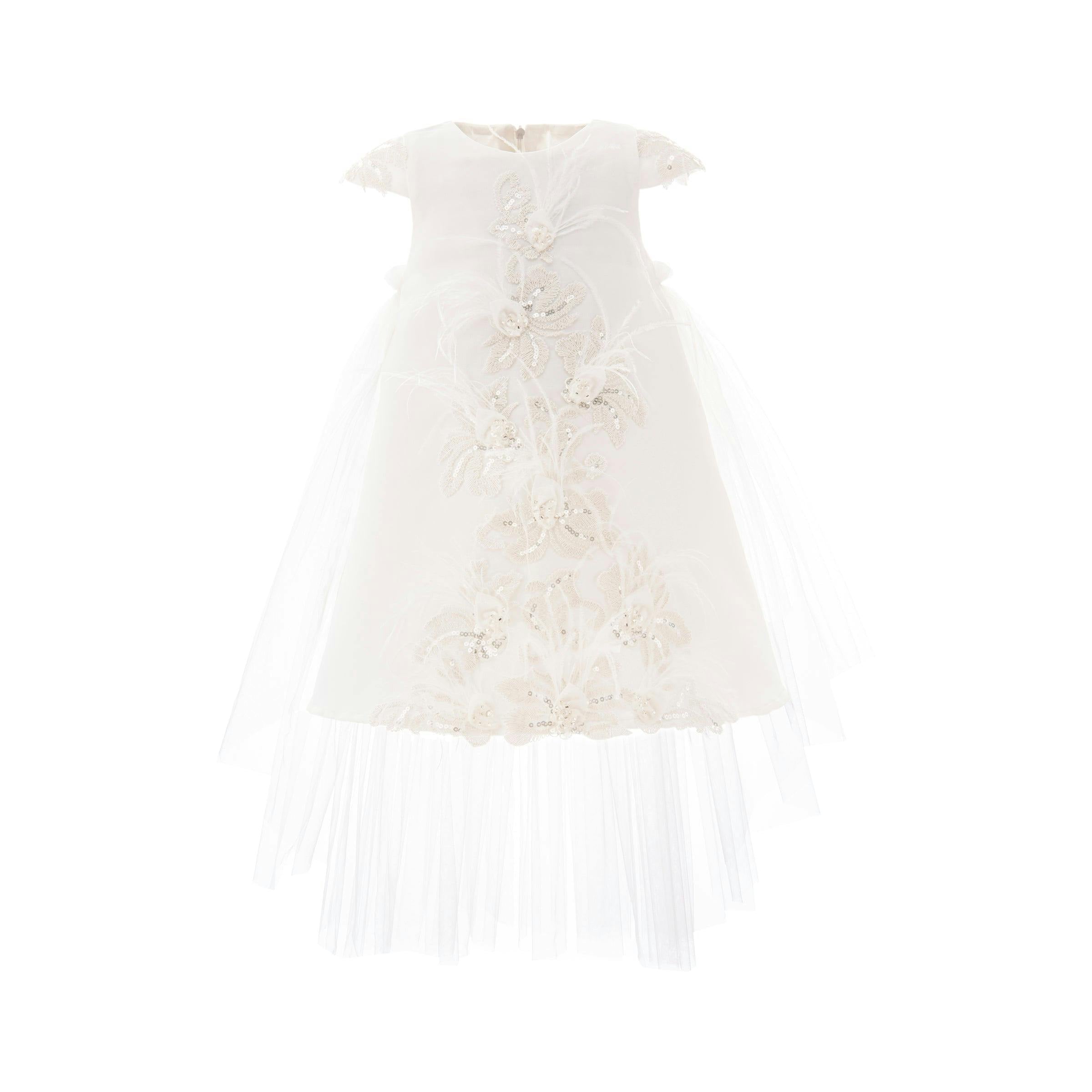 White Solana Floral Overlay Dress