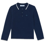 TARTINE ET CHOCOLAT Cableknit Polo - Marine